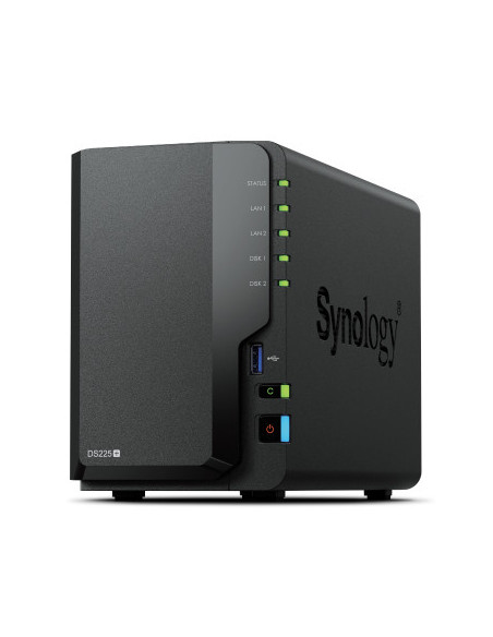 Synology DiskStation DS225+ 2 Bay NAS Escritorio Intel® Celeron® J4125 2 GB DDR4 Synology DSM Negro