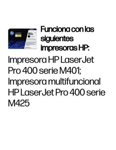 HP Cartucho de tóner original LaserJet 80X de alta capacidad negro