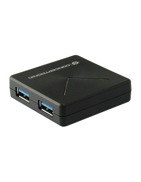 Conceptronic HUBBIES02B hub de interfaz USB 3.2 Gen 1 (3.1 Gen 1) Mini-B 5000 Mbit s Negro