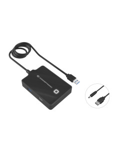 Conceptronic HUBBIES10B base para portátil y replicador de puertos USB 3.2 Gen 1 (3.1 Gen 1) Type-A Negro