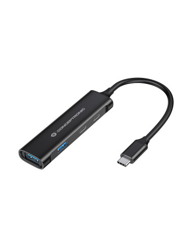 Conceptronic HUBBIES12B hub de interfaz USB 3.2 Gen 1 (3.1 Gen 1) Type-C 5000 Mbit s Negro