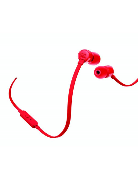JBL T110 Auriculares Alámbrico Dentro de oído Llamadas Música Rojo