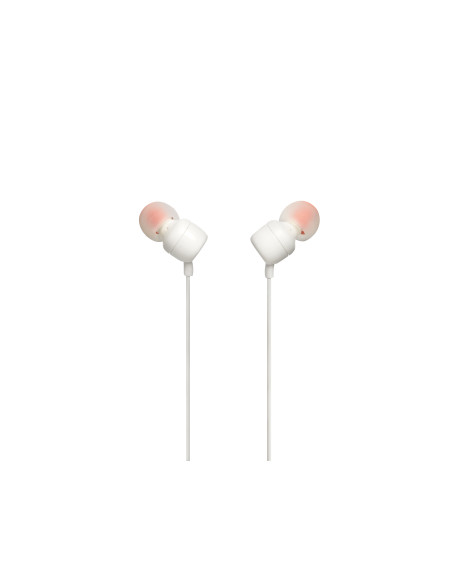 JBL Tune 110 Auriculares Alámbrico Dentro de oído Música Blanco