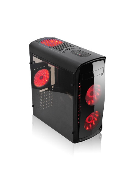 L-Link KAZUMI carcasa de ordenador Torre Negro, Transparente