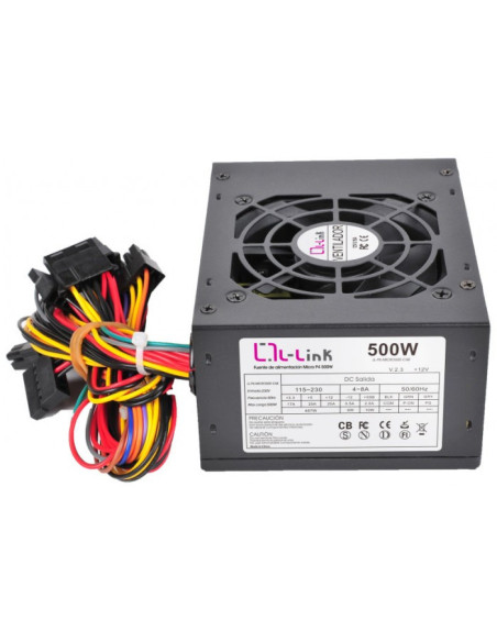 L-Link LL-PS-MICRO-500 unidad de fuente de alimentación 500 W 20+4 pin ATX Negro