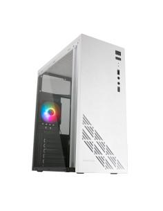 Mars Gaming MC100W - Caja Gaming ATX, ventilador 90mm FRGB, ventilación convect-cool, color blanco