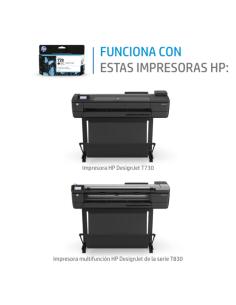 HP Cartucho de tinta DesignJet 728 cian de 130 ml
