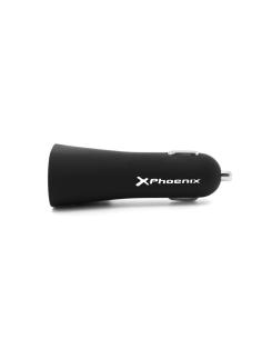 CARGADOR COCHE UNIVERSAL PHOENIX PHCARCHARGER2USB+ 5V / 2 X USB 4.8A NEGRO PHCARCHARGER2USB+ 2