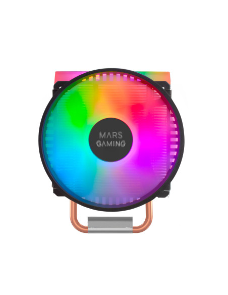 Mars Gaming Disipador CPU Dual ARGB, 4 Heatpipes HCT, TDP 160 W, Ventilador Ultra-silencioso PWM 11 cm, MCPU44