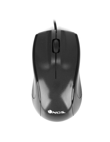 NGS Black Mist ratón Oficina mano derecha USB tipo A Óptico 800 DPI