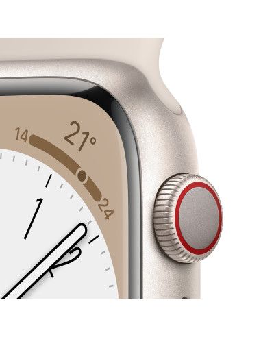 Apple Watch Series 8 OLED 45 mm Digital 396 x 484 Pixeles Pantalla táctil 4G Beige Wifi GPS (satélite)