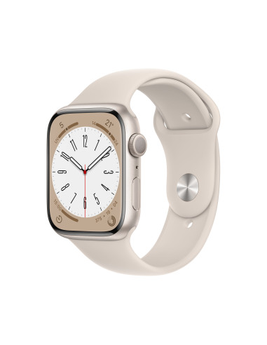 Apple Watch Series 8 OLED 45 mm Digital 396 x 484 Pixeles Pantalla táctil Beige Wifi GPS (satélite)