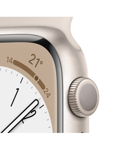 Apple Watch Series 8 OLED 45 mm Digital 396 x 484 Pixeles Pantalla táctil Beige Wifi GPS (satélite)