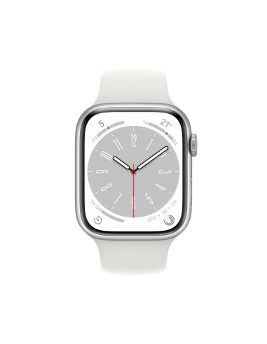 Apple Watch Series 8 OLED 41 mm Digital 352 x 430 Pixeles Pantalla táctil Plata Wifi GPS (satélite)
