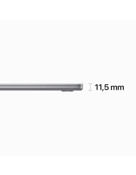 Apple MacBook Air Apple M M2 Portátil 38,9 cm (15.3") 8 GB 512 GB SSD Wi-Fi 6 (802.11ax) macOS Ventura Gris
