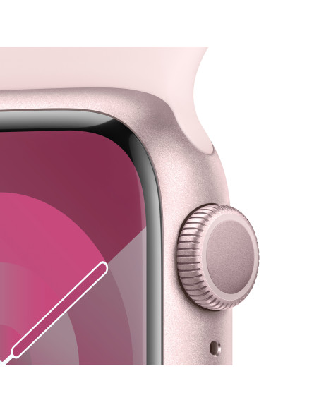 Apple Watch Series 9 41 mm Digital 352 x 430 Pixeles Pantalla táctil Rosa Wifi GPS (satélite)