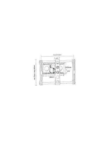 SOPORTE PARED DTI SOP-3020 ORIENTABLE PROFUNDIDAD HORIZONTAL VERTICAL 40P - 80P NEGRO SOP-3020