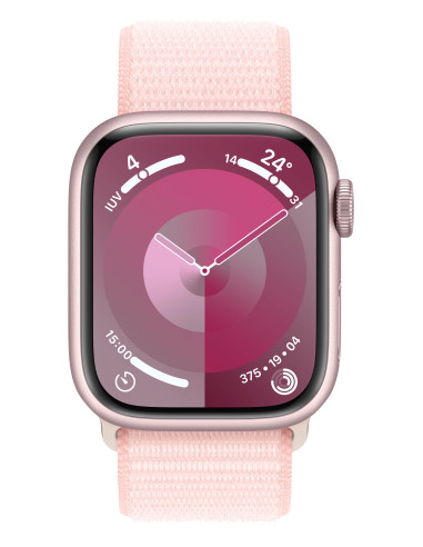 Apple Watch Series 9 41 mm Digital 352 x 430 Pixeles Pantalla táctil Rosa Wifi GPS (satélite)