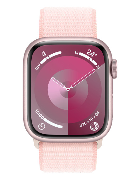 Apple Watch Series 9 41 mm Digital 352 x 430 Pixeles Pantalla táctil Rosa Wifi GPS (satélite)