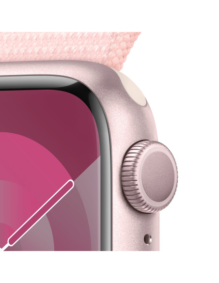Apple Watch Series 9 41 mm Digital 352 x 430 Pixeles Pantalla táctil Rosa Wifi GPS (satélite)