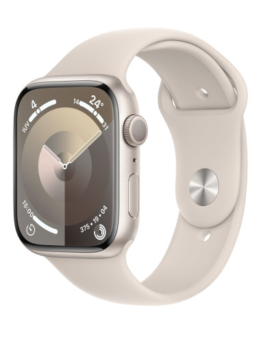 Apple Watch Series 9 45 mm Digital 396 x 484 Pixeles Pantalla táctil Beige Wifi GPS (satélite)