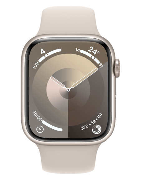 Apple Watch Series 9 45 mm Digital 396 x 484 Pixeles Pantalla táctil Beige Wifi GPS (satélite)