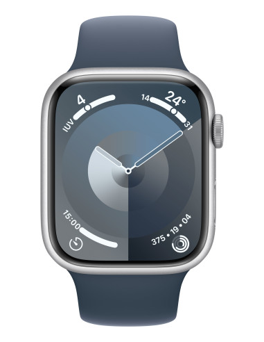 Apple Watch Series 9 45 mm Digital 396 x 484 Pixeles Pantalla táctil Plata Wifi GPS (satélite)