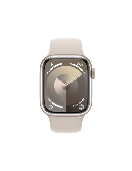 Apple Watch Series 9 41 mm Digital 352 x 430 Pixeles Pantalla táctil 4G Beige Wifi GPS (satélite)