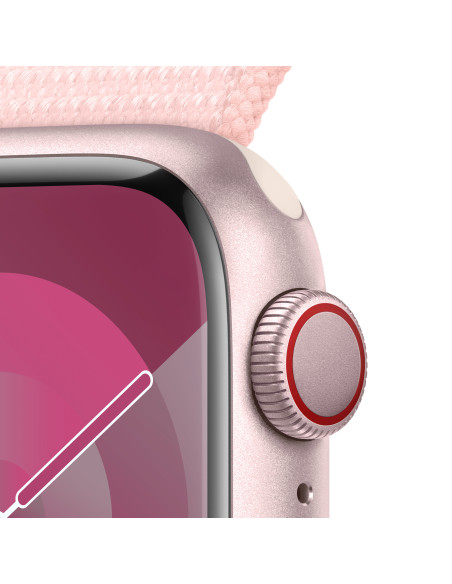 Apple Watch Series 9 41 mm Digital 352 x 430 Pixeles Pantalla táctil 4G Rosa Wifi GPS (satélite)