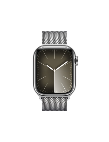 Apple Watch Series 9 41 mm Digital 352 x 430 Pixeles Pantalla táctil 4G Plata Wifi GPS (satélite)