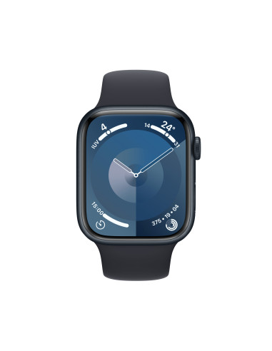 Apple Watch Series 9 45 mm Digital 396 x 484 Pixeles Pantalla táctil 4G Negro Wifi GPS (satélite)