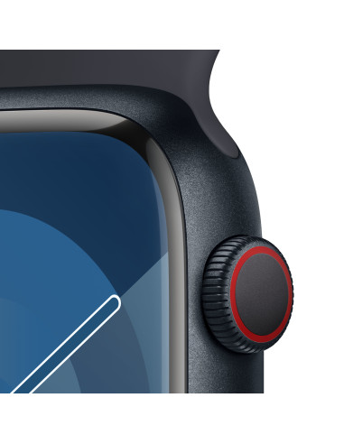Apple Watch Series 9 45 mm Digital 396 x 484 Pixeles Pantalla táctil 4G Negro Wifi GPS (satélite)