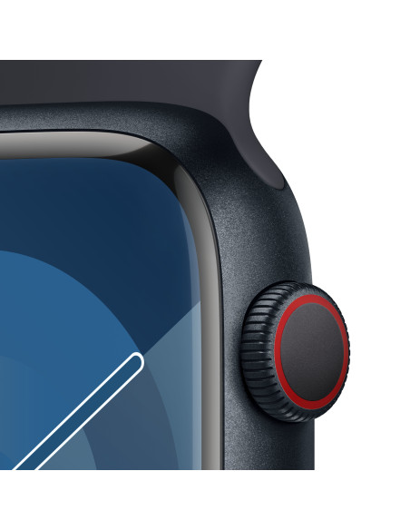 Apple Watch Series 9 45 mm Digital 396 x 484 Pixeles Pantalla táctil 4G Negro Wifi GPS (satélite)