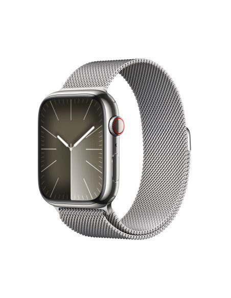 Apple Watch Series 9 45 mm Digital 396 x 484 Pixeles Pantalla táctil 4G Plata Wifi GPS (satélite)