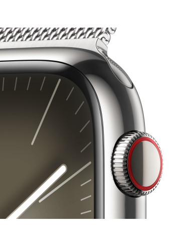 Apple Watch Series 9 45 mm Digital 396 x 484 Pixeles Pantalla táctil 4G Plata Wifi GPS (satélite)