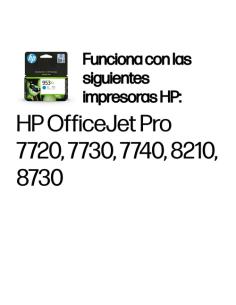 HP Cartucho de tinta Original 953XL de alto rendimiento cian