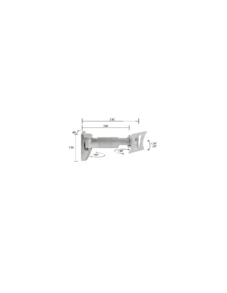 SOPORTE PARED OMB BISOLUTION ORIENTABLE 10P - 32P PLATA BISOLUTION