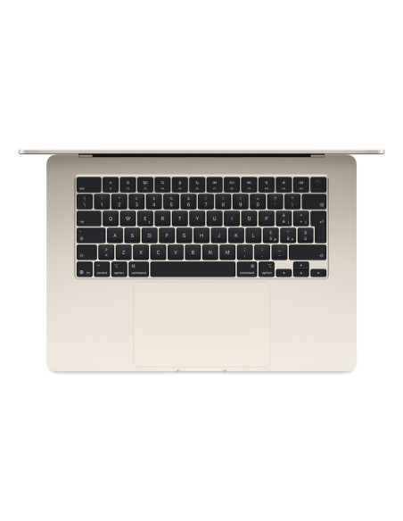Apple MacBook Air Apple M M4 Portátil 38,9 cm (15.3") 16 GB 256 GB SSD Wi-Fi 6E (802.11ax) macOS Sequoia Beige