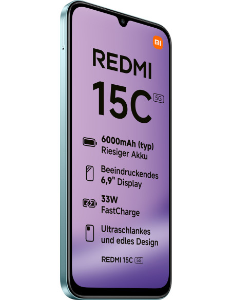 Xiaomi Redmi 15C 17,5 cm (6.9") 5G USB Tipo C 4 GB 128 GB 6000 mAh Verde