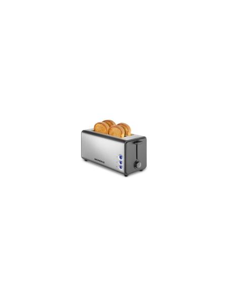 Mondial tostador smart day 4 con ranura larga y ancha 1400w gris
