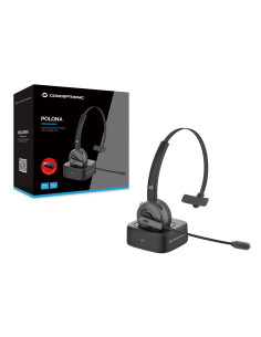 Conceptronic POLONA03BD auricular y casco Auriculares Inalámbrico Diadema Oficina Centro de llamadas Bluetooth Base de carga 2