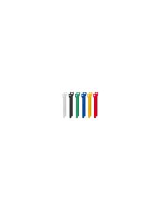 PAQUETE DE 12 TIRAS DE VELCRO LANBERG PARA ORGANIZAR CABLES 12MMX15CM COLORES SURTIDOS ORG01-MT150-MC6