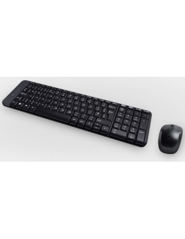 Logitech Wireless Combo MK220 teclado Ratón incluido Oficina USB Español Negro
