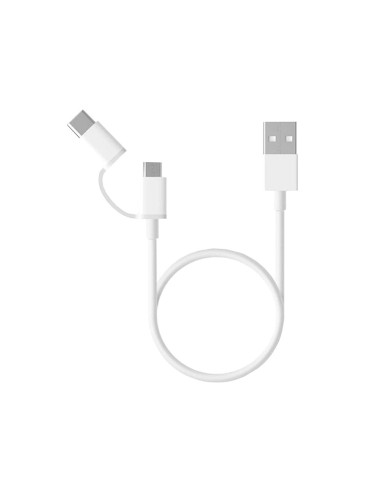 Xiaomi Mi 2-in-1 USB Cable Micro USB to Type C 30cm cable USB USB 2.0 0,3 m USB A Micro-USB B Blanco