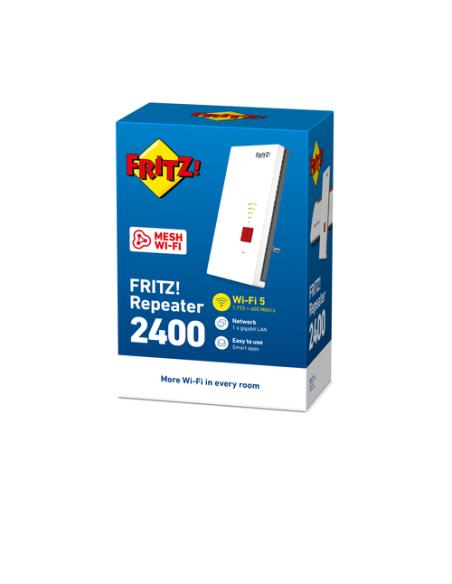 Repeater FRITZ! 2400 INT Repetidor de red 2333 Mbit/s Gris, Blanco