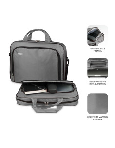 SUBBLIM Maletín Ordenador Oxford Laptop Bag 13,3"-14" Grey 2
