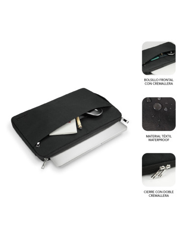 SUBBLIM Funda Ordenador Urban Laptop Sleeve 13,3-14" Black