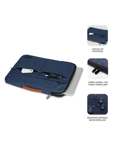 SUBBLIM Funda Air Padding 360 Sleeve 13,3-14" Blue