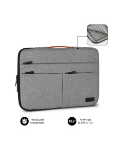 SUBBLIM Funda Air Padding 360 Sleeve 15,6" Light Grey 2