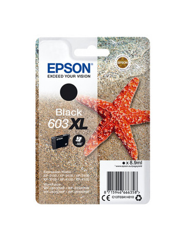 Epson 603XL cartucho de tinta 1 pieza(s) Original Alto rendimiento (XL) Negro